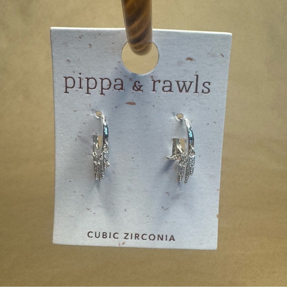 NWT Pippa & Rawls Cubic Zirconia Silver Dangle Earrings